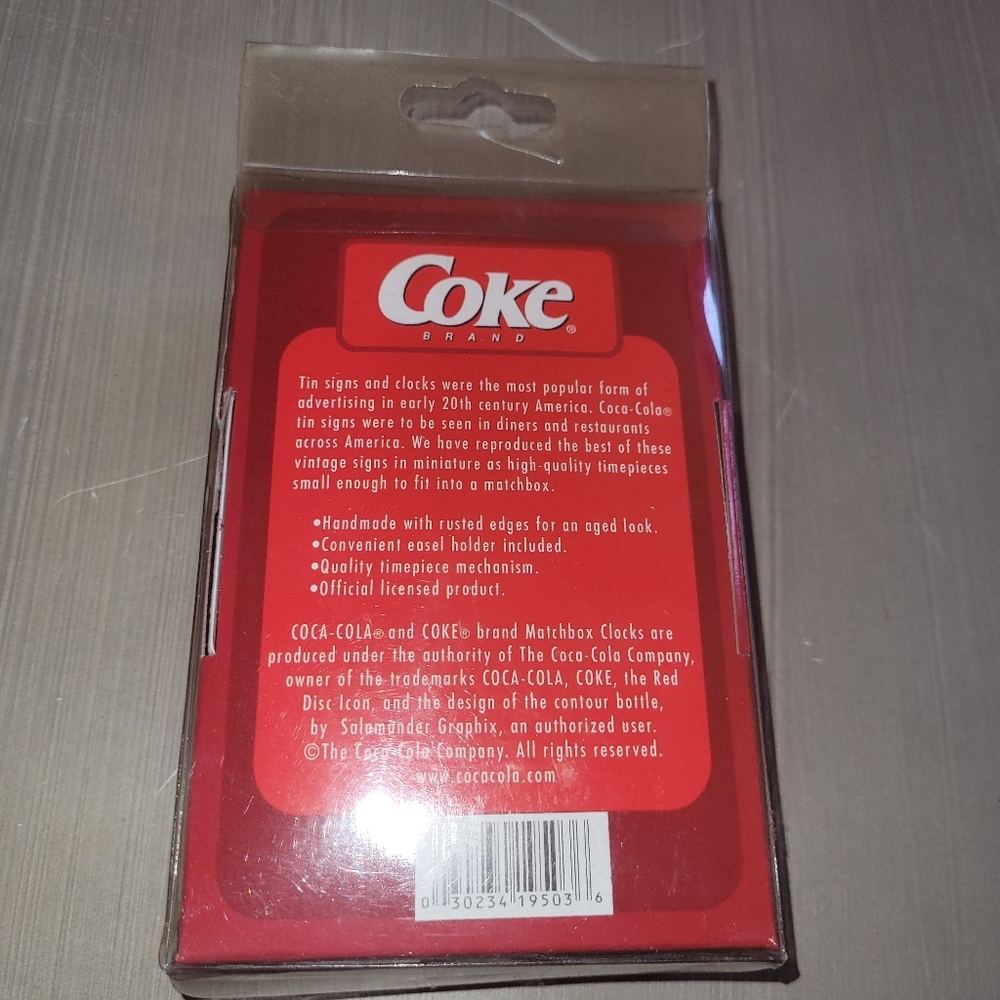 New! Vintage COCA COLA Matchbox Clock - Picture 10 of 10